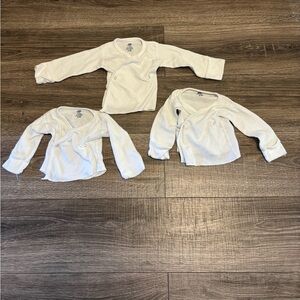 Adi Infant Newborn White Undershirts Lot Of 3
